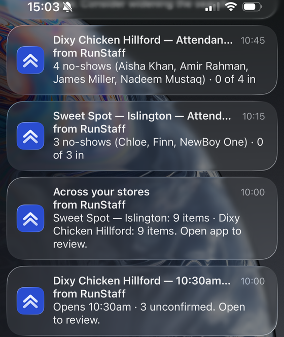 The stacked summaries: what opens at 10:30, what is still unconfirmed, and where cover is short.