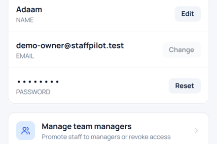 Managing who has manager access